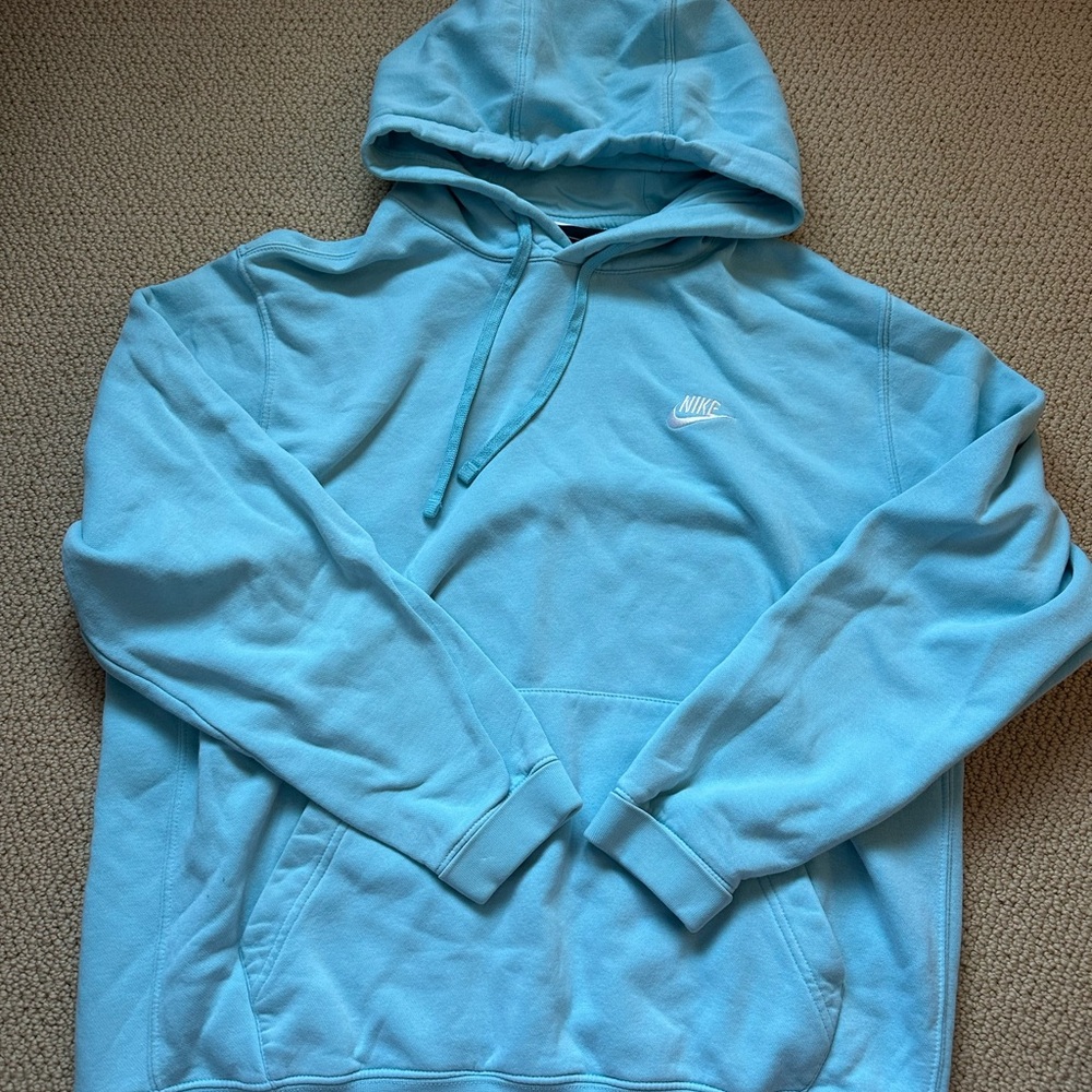 Nike Men's Light Blue Pullover Hoodie